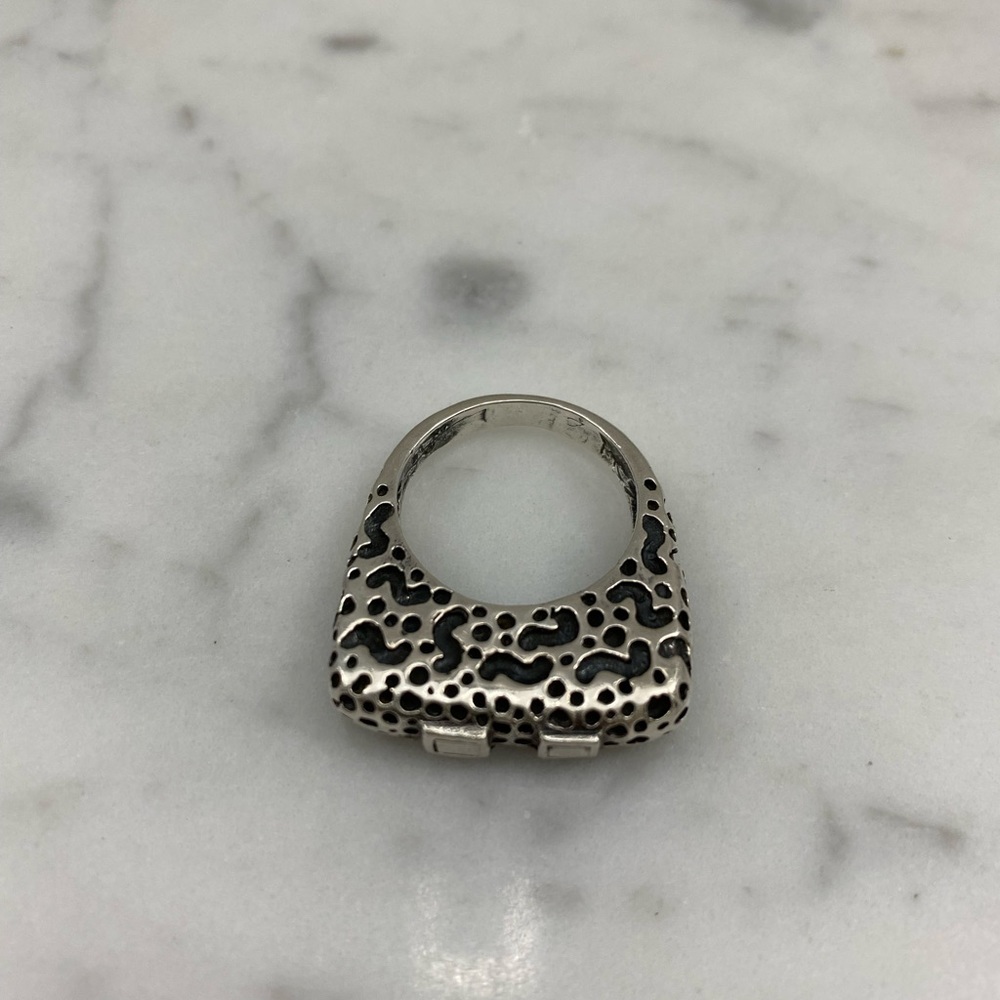 DIAN MALOUF Sterling stacking ring size 8, signed DLM excellent Pre-owned cond.